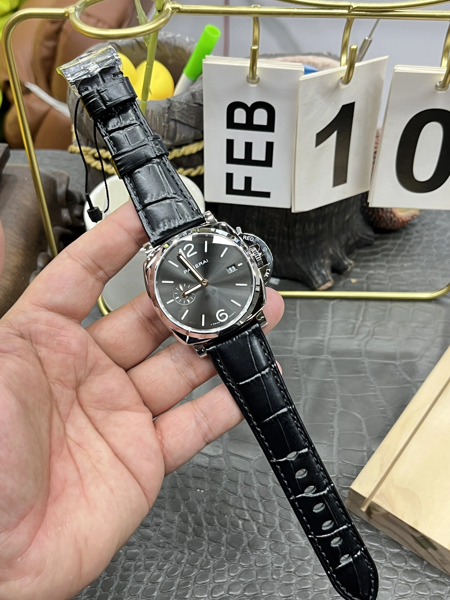 CBD Factory Panerai Luminor Due 42mm Grey Dial Black Leather Strap Smooth Bezel(PAM01250)1:1 Super Clone – DDP.900 Movement Bold 358
